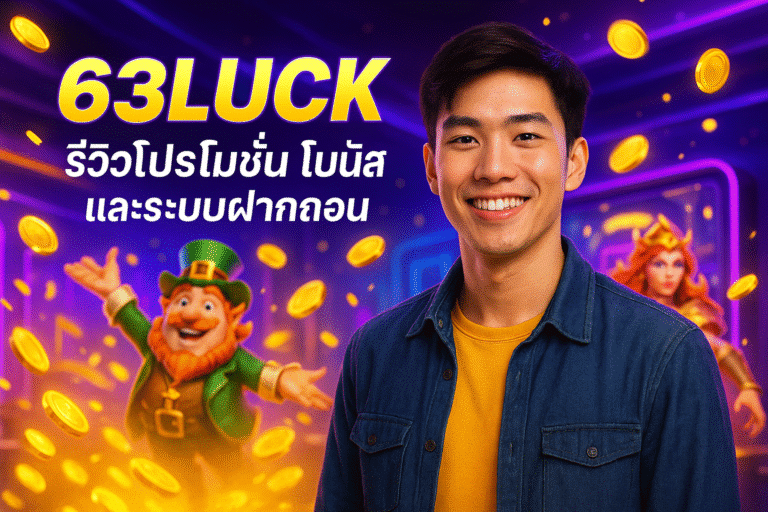 63LUCK รีวิวโปรโมชั่น โบนัส และระบบฝากถอน